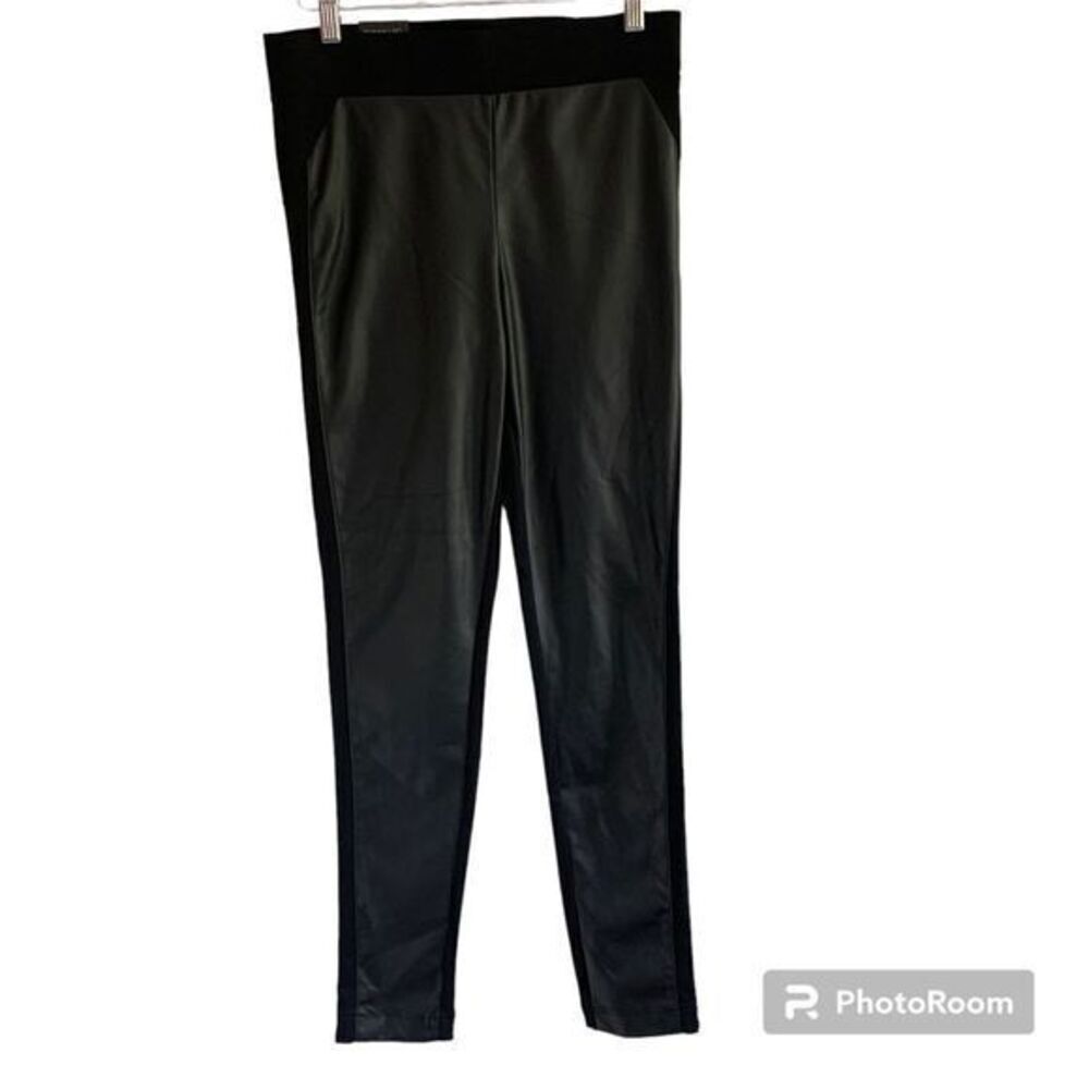 INC Vegan Black Faux Leather Pants Sz 6